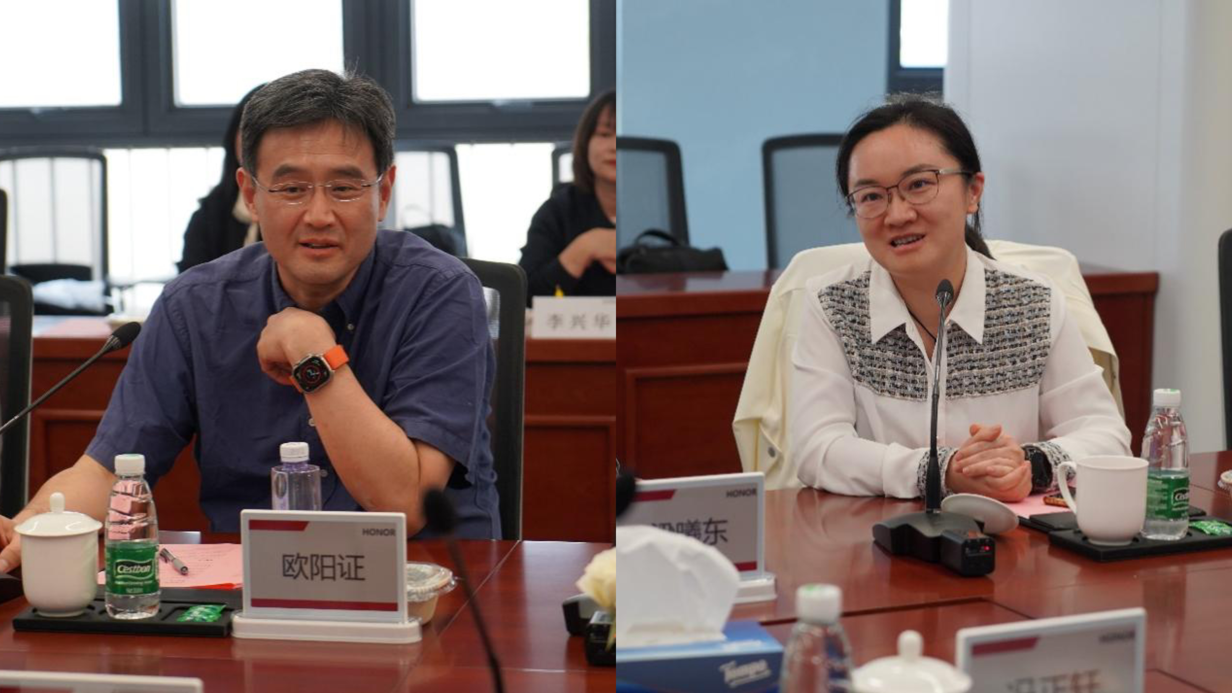 20230309-开云网书院一行赴深圳调研-书院管理中心-欧阳证(左)、苏芃发言.jpg