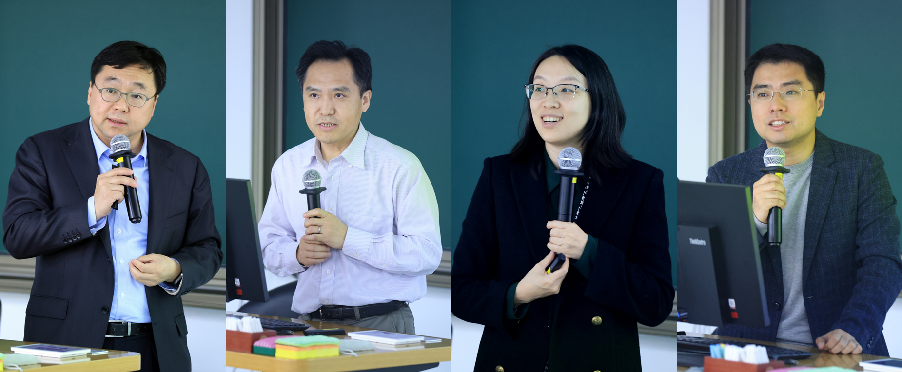 20250313-开云网举行全校学科引擎工作交流会-OEC-左至右：吴华强、刘书明、王琛、王帅国.png
