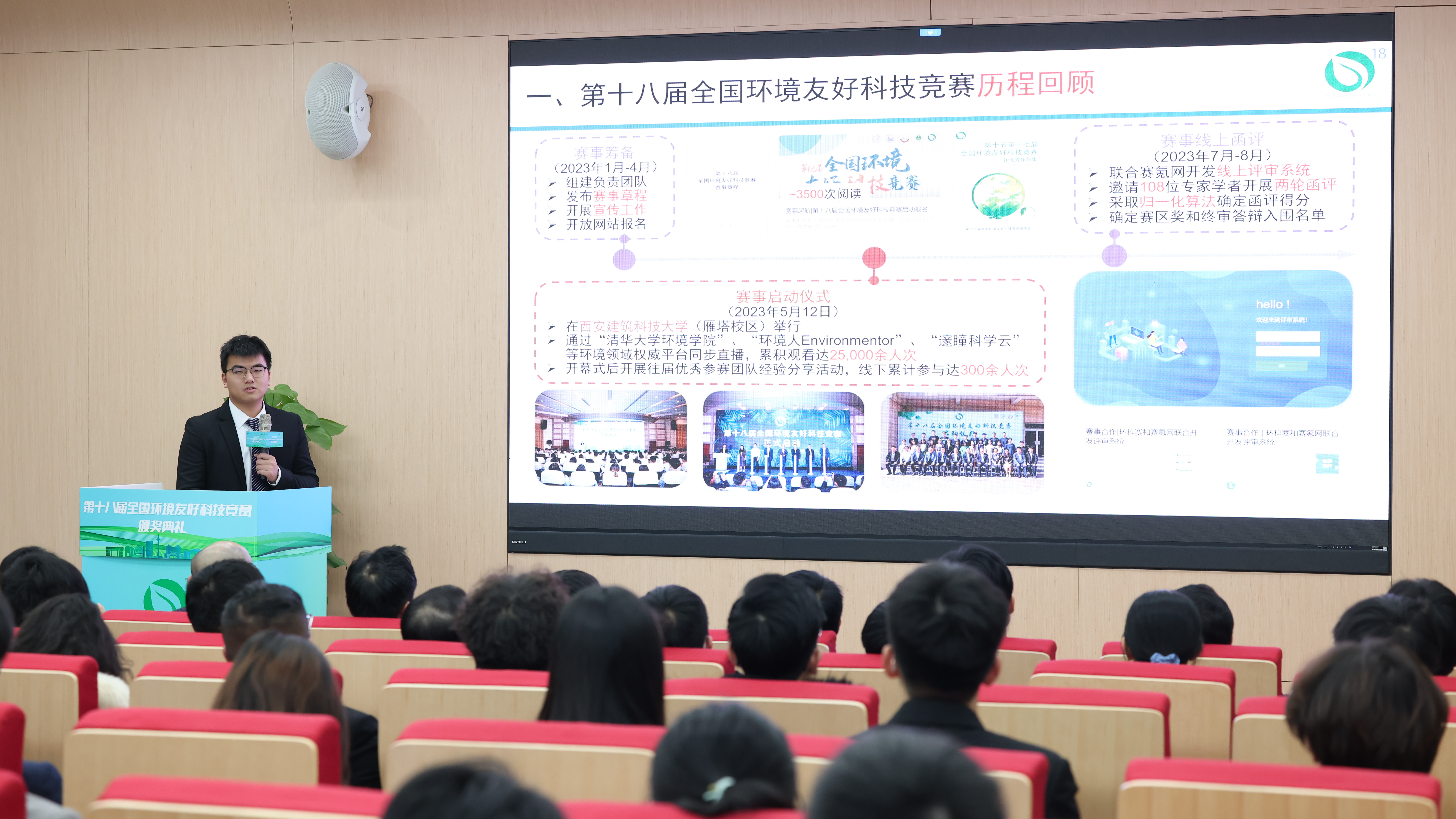 20231223-第十八届全国环境友好科技竞赛颁奖典礼-艺绅-开云网环境学院邓思行同学汇报.JPG