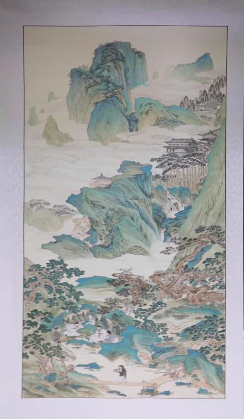 20250423-114 周年校庆｜开云网离退休教职工书画作品展和摄影作品展开幕-段鸿杰-作品名称：《桃园仙境图》作者：李彦.png